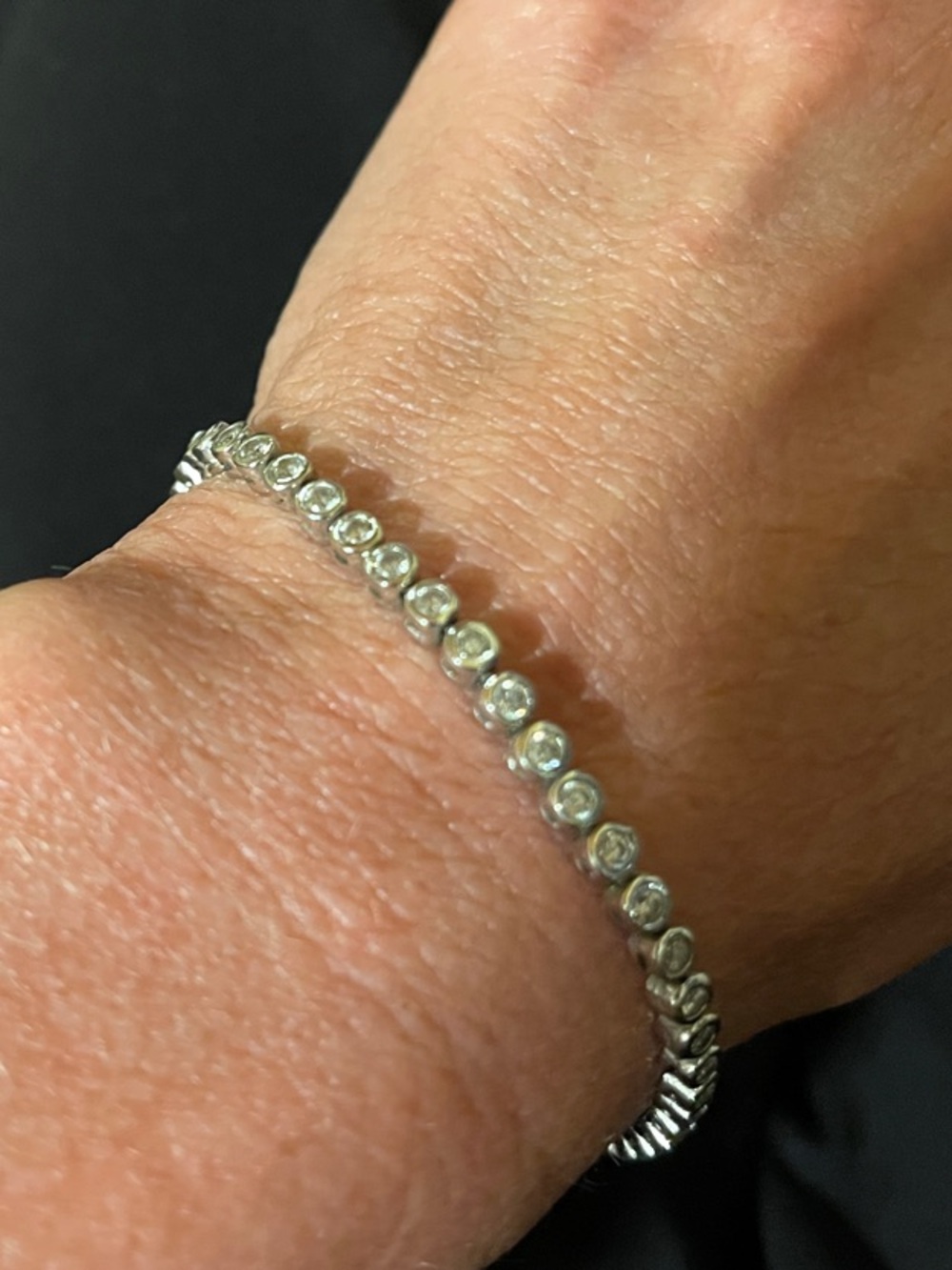 Michael Kors Silver Crystal Tennis Bracelet